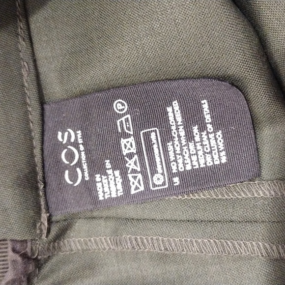 COS women's wool tailored dark green straight leg pants. GUC with one flaw. Size - Picture 9 of 10